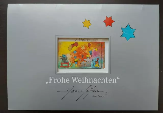 Folder   "Frohe Weihnachten Joan Sofron" mit 3 TK alle voll