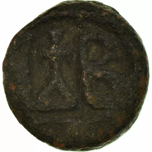 [#518006] Coin, Heraclius, 12 Nummi, 610-641, Alexandria, VF, Copper, Sear:858 2
