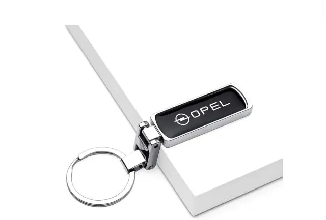 Schicker kleiner Auto Schlüsselanhänger für Opel Fans in Schwarz/Silber - Neu