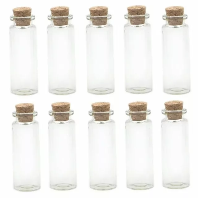 Small Glass Bottles With Cork Stopper | Pendant | Vial | Cute Mini Jars (1 ML)