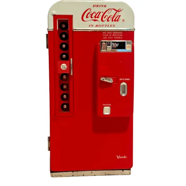 Vendo Coca Cola Metal Mini Vending Machine Musical Coin Bank 1994 CK 20871