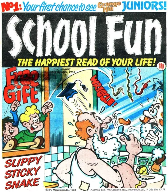 School Fun  Comic (1983 - 1984) On Dvd Rom- All 33 Issues +Annual & Specials