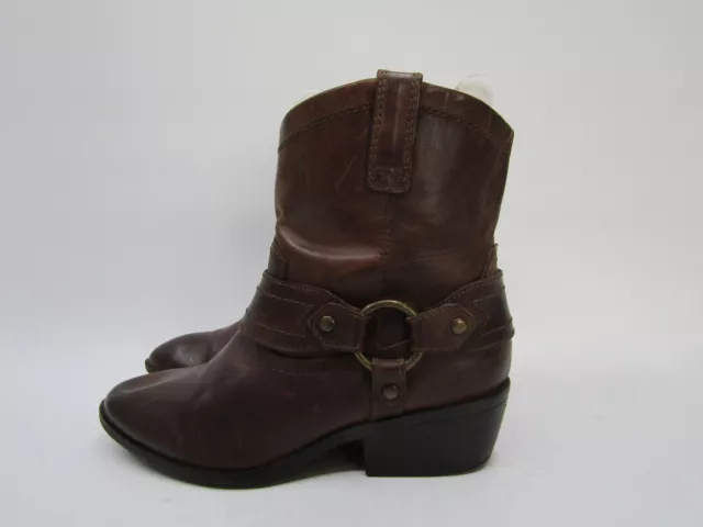 Mossimo Womens Size 6 M Supply Brown Leather Harness Ankle Fashion Boots Bootie