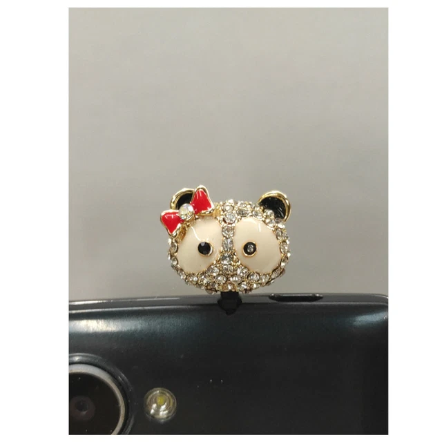 Bijou Portable Jack 3.5 Chat Noeud Papillon Rouge Samsung Xiaomi Iphone Oppo