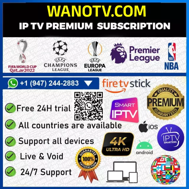 Abbonamento 4K Premium TV HD/UHD 3/6/12 mesi tv ip alta qualità anno 3