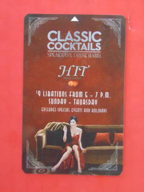 CASINO MONTE CARLO Hotel Room Key Card Las Vegas Strip NV Hit Classic Cocktails