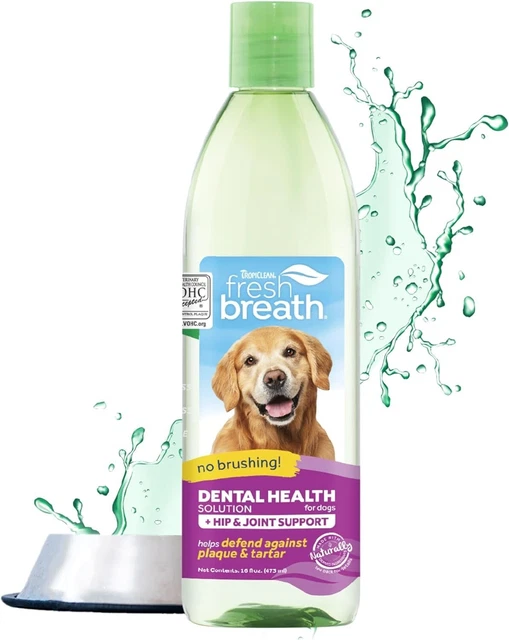 TropiClean Fresh Breath Dog Teeth Cleaning – Dog Dental Care for Bad Breath -