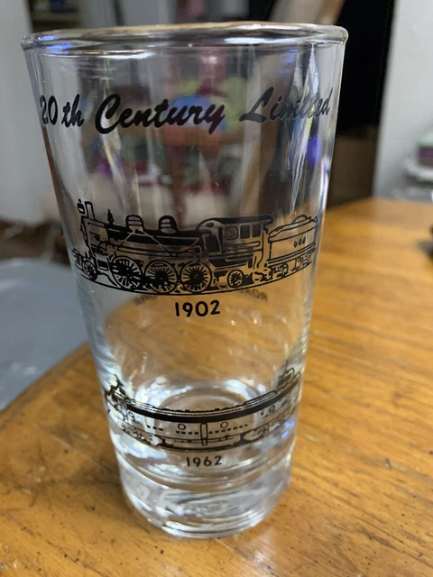 1902-1962 New York Central Railroad 20th Century Limited water glass 5 1/4"