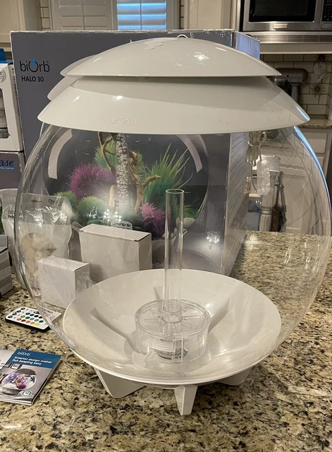 biOrb Halo 30L White Aquarium Fish Tank Color Change LED Decor & MANY Extras! 19