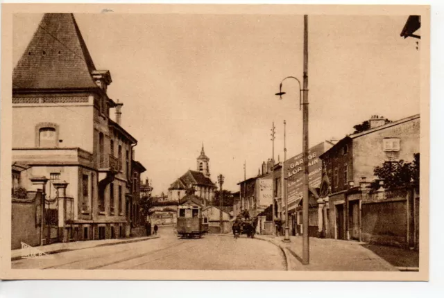 JARVILLE - Meurthe et Moselle - CPA 54 - tramway sur la grande rue