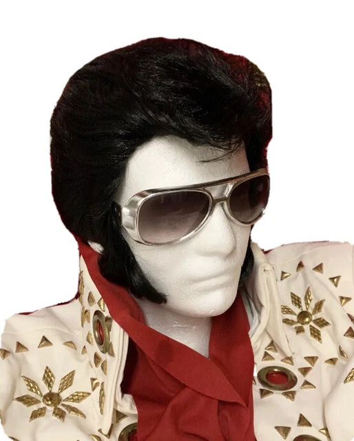 ELVIS WIG with SIDEBURNS - 70's "ON TOUR” ETA