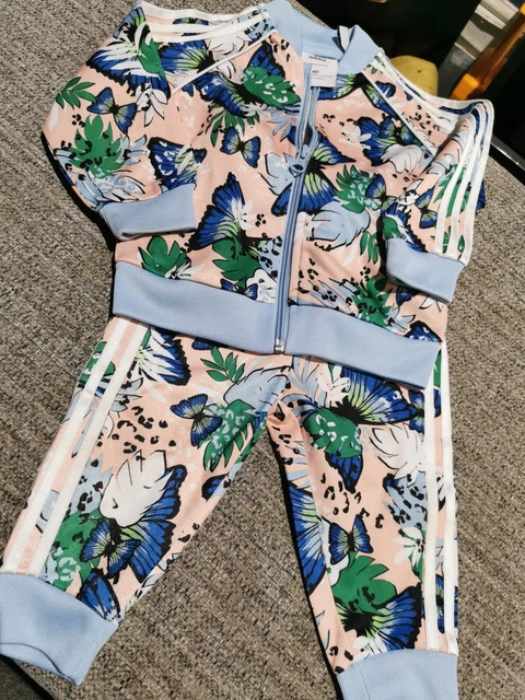 Adidas Infant Her Studio London Tracksuit Age 9-12 Months Girls Butterfly Design