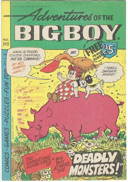 Adventures of Big Boy Comic 245 Deadly Monsters Big Boy Restaurants Promo
