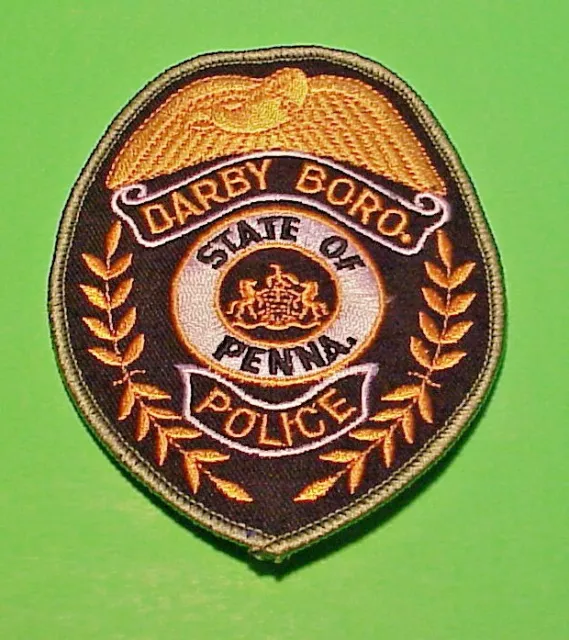 Darby Boro Pennsylvania ( Green Border ) Pa 4 3/8" Police Patch Free Shipping!!