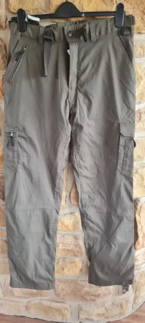 Brandneu mit Etikett Herren khaki Ridge Point gefütterte Stretch Gürtel Wanderhose Größe XL W36 34L