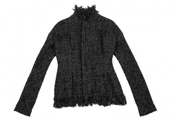 Yohji Yamamoto FEMME Fringe Tweed Jacket Size 1(K-107303) 3