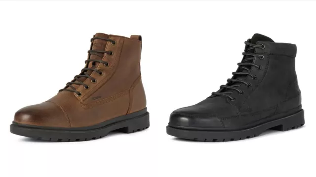 Geox Andalo Bottes Homme Elegante Bottines Bottes Boots à Lacets Soldes