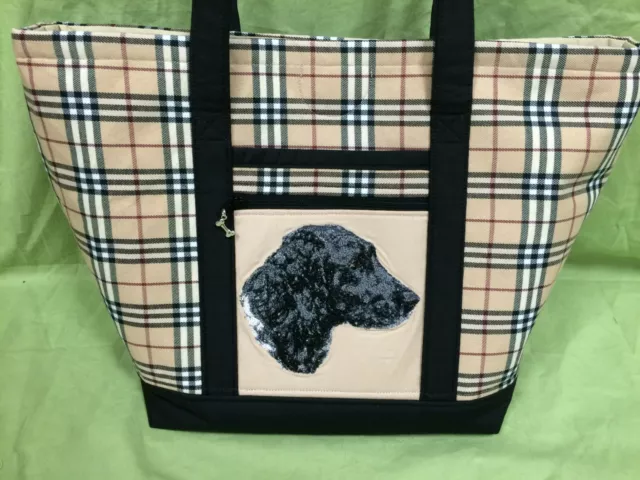 Beautiful Custom Embroidered Munsterlander Tote