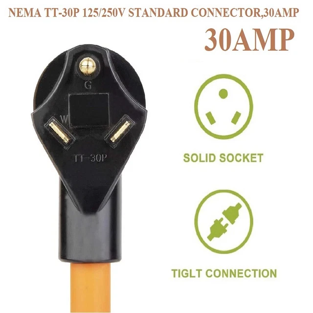 Générateur Adaptateur 125V 4C All-Copper Câble PVC TT-30P Pour L14-30R 0.5m