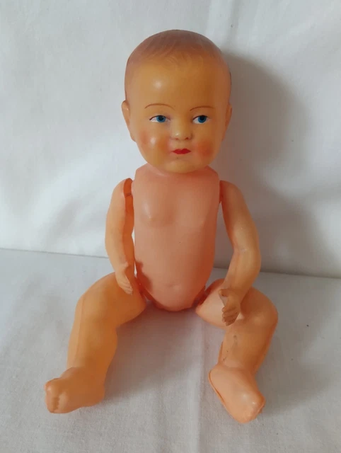 Ancien baigneur Celluloïd SNF Mod Déposé 60 Cm yeux