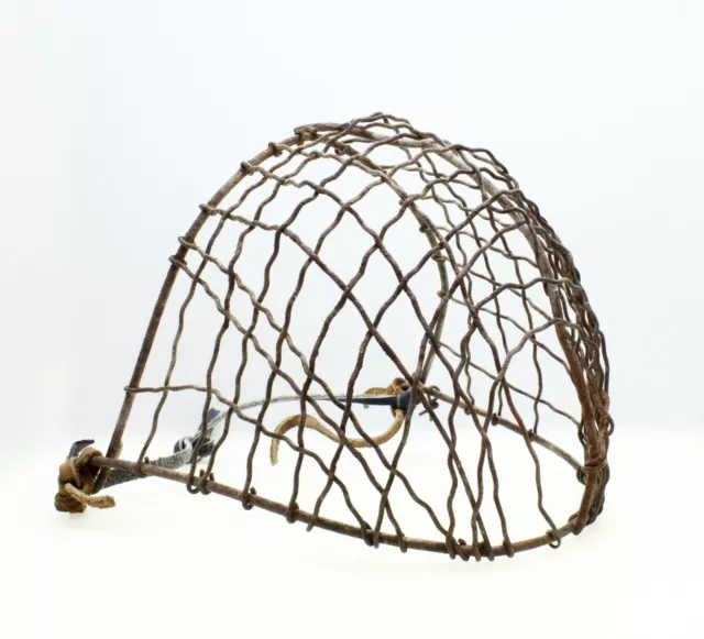 Vintage Primitive  Wire Horse Muzzle Basket 2