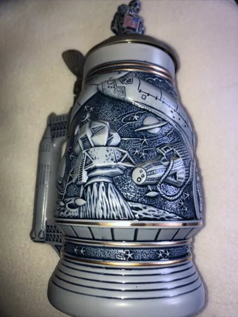 Avon “Conquest of SPACE” ceramic stein New with certificate but not Box.