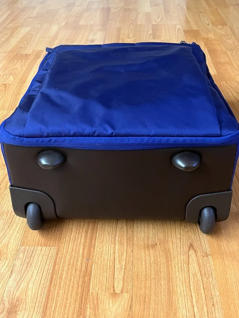 Tumi Voyageur Nylon Leisure Travel Blue Carryon Luggage Suitcase Wheels Black 7