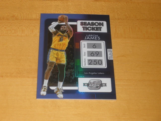 2021-22 Panini Contenders Optic Blue Prizm #27 LeBron James 39/99