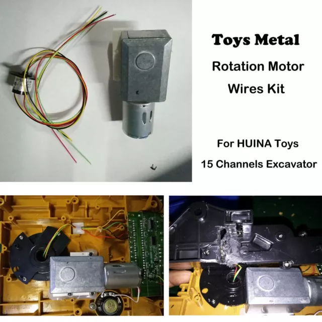 Metal Drive Rotation Motor For HUINA 550 350 510 15 Channel RC Excavator Amewi