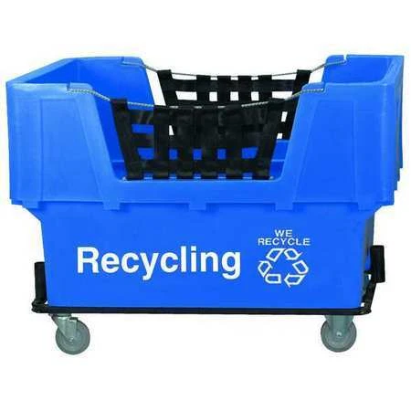 Zoro Select N1017261-Blue-Recycle Material Handling Cart,Blue,Recycling