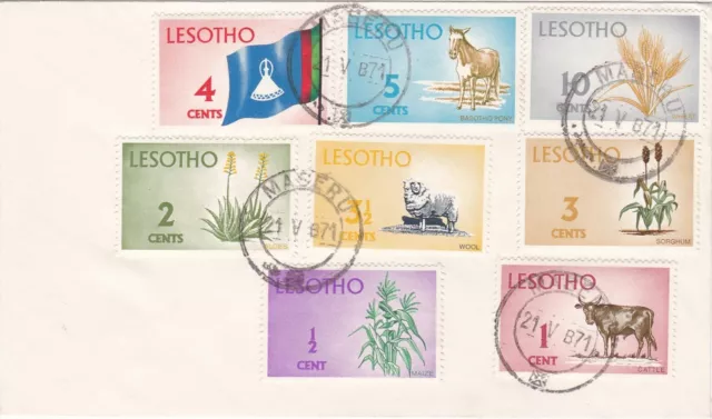 1971 Lesotho cover cancelled in Maseru