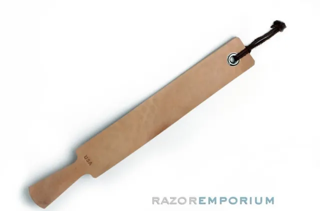 15" Razor Emporium Travel Beginner Horsehide Straight Razor Strop | Made in USA