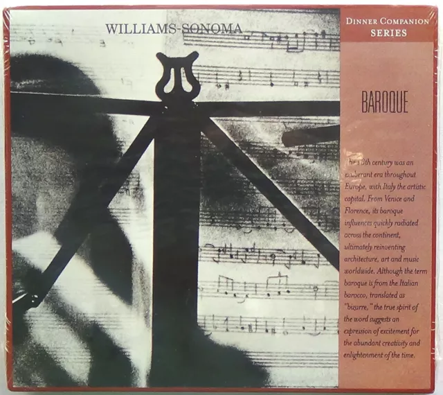 BAROQUE Dinner Companion Series ~ Williams-Sonoma CD 2003 New / Sealed