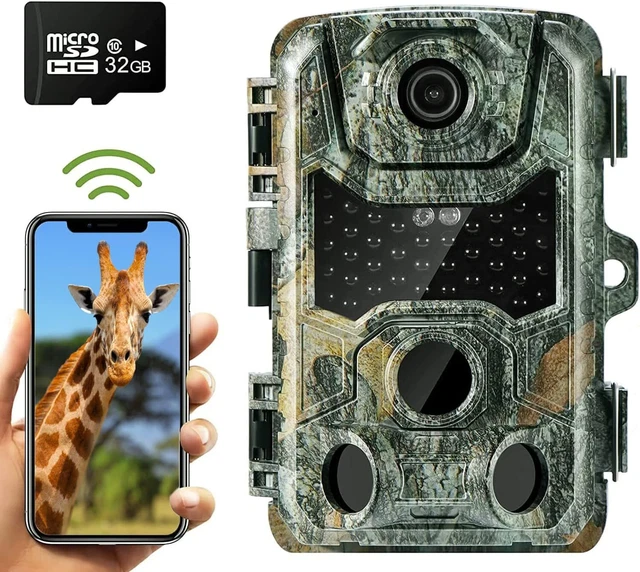 32MP Wildlife Trail Camera 1080P HD Game Outdoor Night Vision Motion Hunting Cam