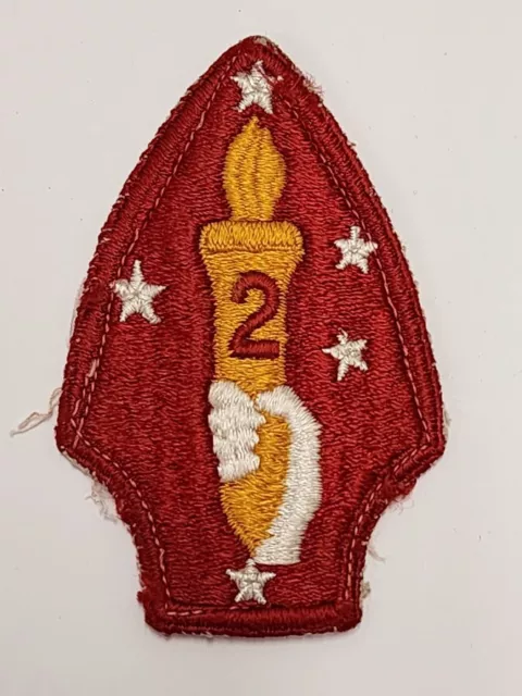 WWII ORIGINAL USMC Second 2nd Marine Division Patch off Uniform