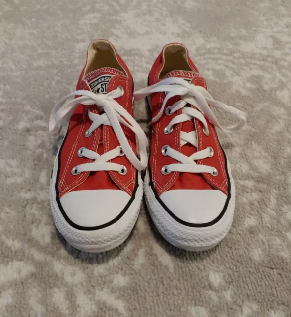 Converse Men 4 Womans 6 CINNABAR RED Low Cut Chuck Taylor All-Star Shoes 125808F