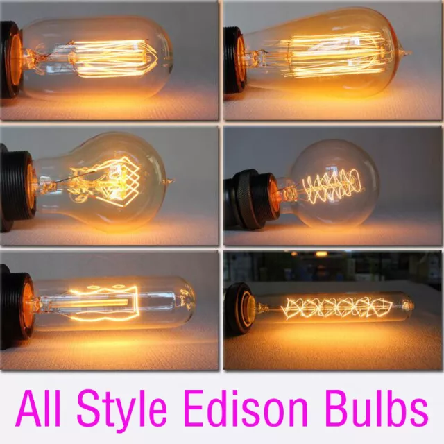 Bombillas regulables estilo retro Edison de filamento vintage bombilla incandescente lámpara decorativa