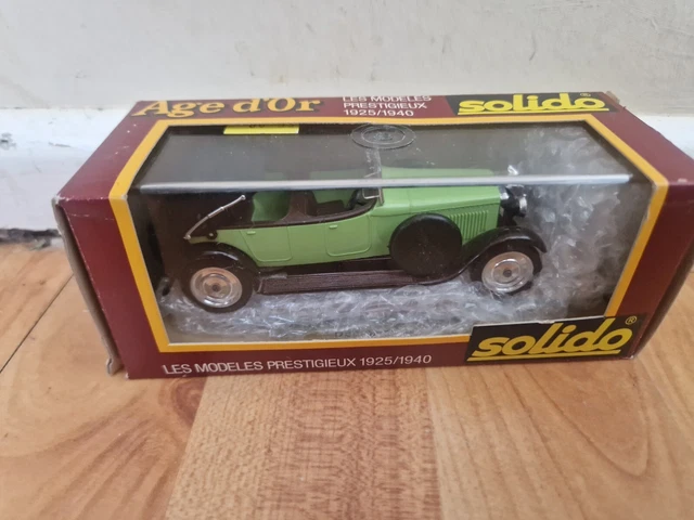Solido 1/43 Hispano Suiza 1926 Verte, Très Bon état Avec Boîte