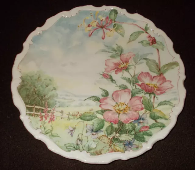 Flowers Of The Hedgerow Collection Wild Rose And Honeysuckle Royal Albert Plate