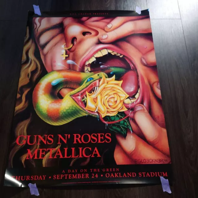 guns n' roses metallica / vintage poster