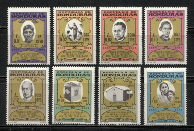 HONDURAS 1965, RELIGION: FATHER SUBIRANA DEATH CENTENARY, Scott C369-C376, MNH