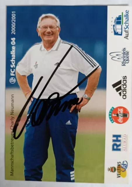 Charly Neumann FC Schalke 04 signierte Autogrammkarte AK Saison 2000-2001 S04