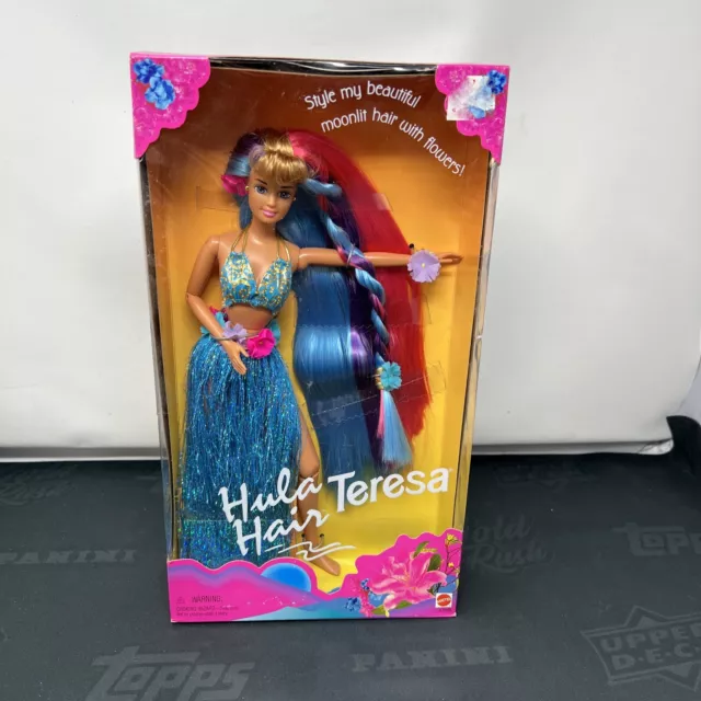 1996 Teresa Barbie Hula Hair Doll #17049 Moonlit Blue Hair Rare