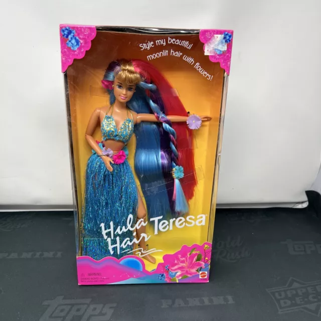 1996 Teresa Barbie Hula Hair Doll #17049 Moonlit Blue Hair Rare 1996 Teresa Barbie Hula Hair Doll #17049 Moonlit Blue Hair Rare