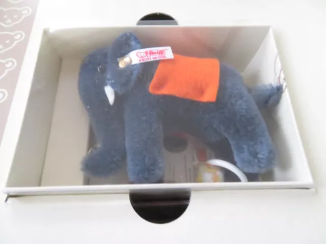 Steiff - Jahresgabe 2007 - in Originalverpackung , 9cm großer blauer Elefant 2