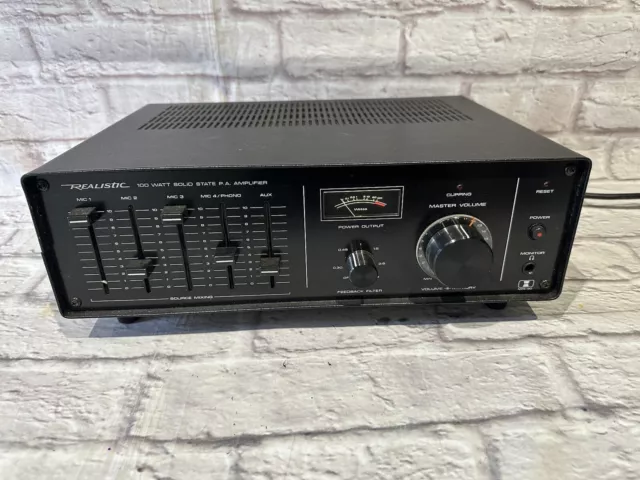 Amplificador P.A de Colección Realista MPA-90 100w Estado Sólido