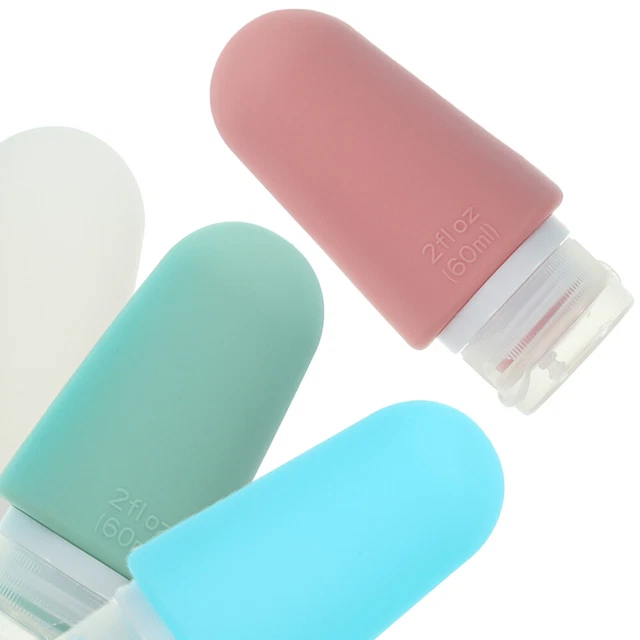 4 pz shampoo vuoto ricaricabile bottiglie da viaggio in silicone antiperdita spremitura