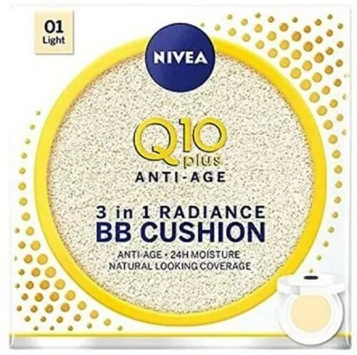 2 x Nivea Q10 Plus Anti-Alter 3 in 1 Radiance Bb Kissen 01 Licht 15g