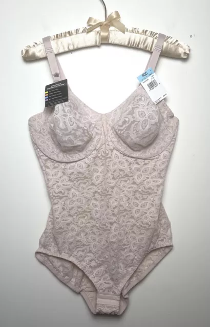NWT BALI LACE Body Suit Shaper 40C Lot Of 2 Smooth Firm Control Lace ...