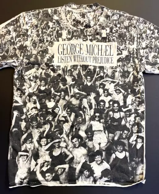 GEORGE MICHAEL Listen Without Prejudice ORIGINAL 1990 PROMO SHIRT Vintage Wham!